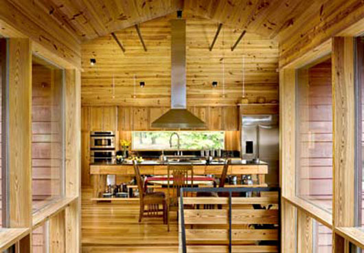simple wooden dining room design interior