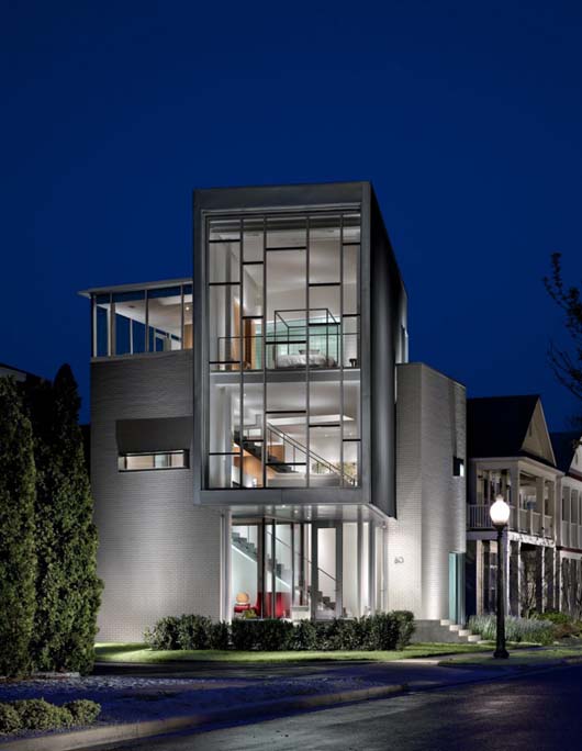 Three Story Residence Design Modern Architecture With Large Glass Windows Ideas modern cottage design with large glass windows