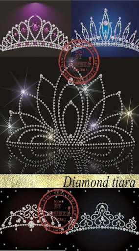 Stock Diamond tiara bridal princess or beauty queen vector illustrations