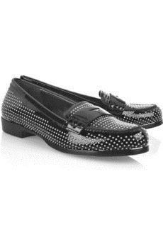 MIU MIU - Studded patent-leather loafers - 512