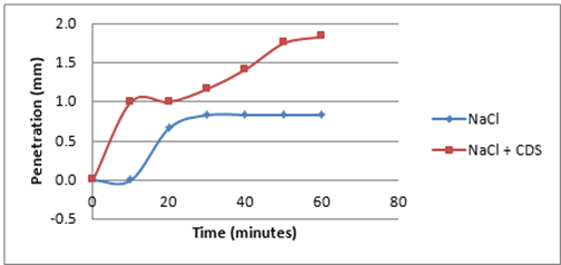 Figure 7 - Ice Penetration (mm)