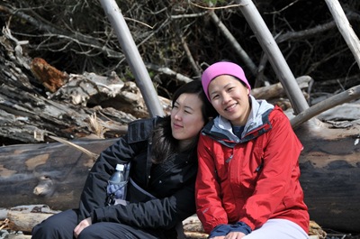 Mag and Nicole taking a breather