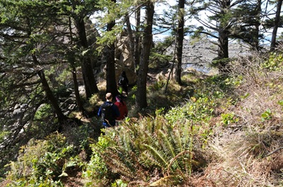 The rest of us head back down to take a break