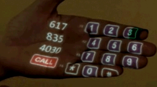 phone on the hand - sixth sense