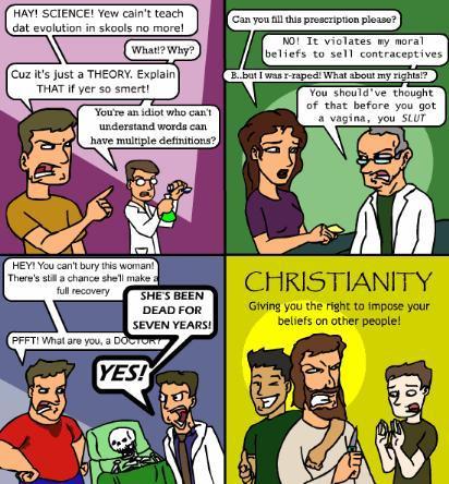 Christianity imposes its supertitious belief upon others