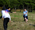 Maki tries in vain to stop Sarah from making a catch