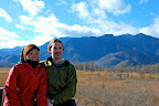 Aya and Jason self-posing before Senjogahara Moor
