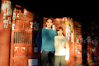 Jason and Aya, getting blinded by the sun, hence the strange faces.
