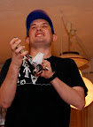 Lucas has quite a time opening up his present, perhaps he needs to hit the weights?