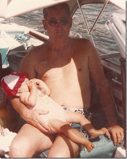 Granddad and me on Mi-Sue-Deb May 1979
