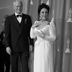Com Paul Newman na cerimônia do Oscar de 1992