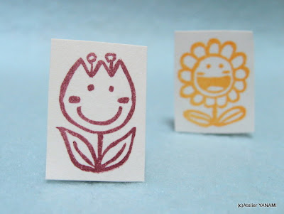 消しゴムはんこ チューリップ