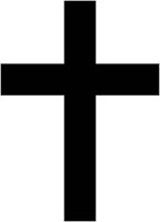 Christian cross -

Also known as the Latin cross or crux ordinaria. It is the most common symbol of Christianity, intended to represent the redeeming martyrdom of Jesus when he was crucified on the True Cross in the New Testament.