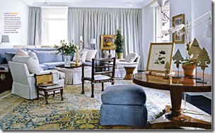 vicente wolf blue living room with oriental rug vicente wolf blue living room with oriental rug