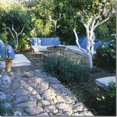 John Stefanidis Greek Villa outside lounge