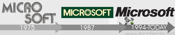 Evolución del logo de Microsoft