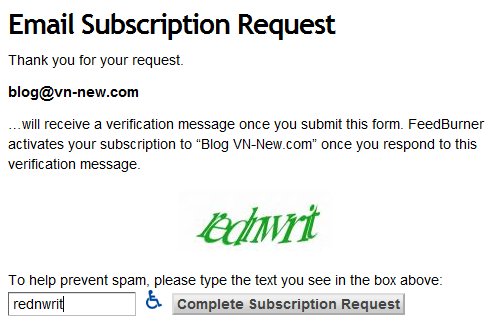 Cách đăng kí nhận Bài đăng  mới qua e-mail