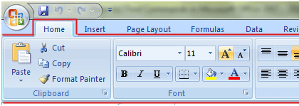 Ribbon Interface in Excel 2007 Ribbon Interface in Excel 2007