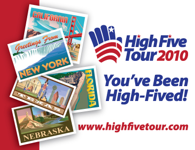 High Five Tour logo by Nancy Jacobs