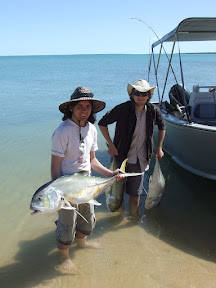 Big fish. 24 kilo Giant trevalli and two big golden trevalli.