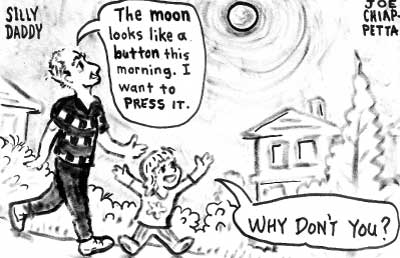 Silly Daddy on a Moon Walk webcomic by Joe Chiappetta