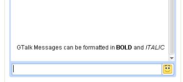 Format text in GTalk