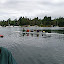 Rowing shell practicing in Eagle Harbor
