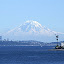 Mt. Rainier as we left Appletree Cove