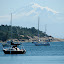 Whisper on mooring buoy, Echo Bay