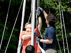 S.K. and Derek working on rigging