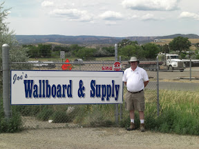 Stan at Joe's Wall Board....his office.