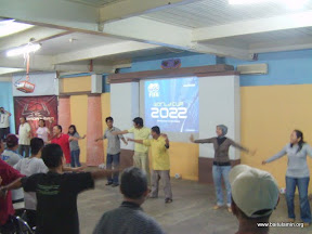 Sesi ice breaking yang mengawali pelatihan Anshorman 8.