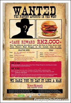 Tony-Romas-Challenge-Poster-(wanted)-R3-2011-EverydayOnSales-Warehouse-Sale-Promotion-Deal-Discount