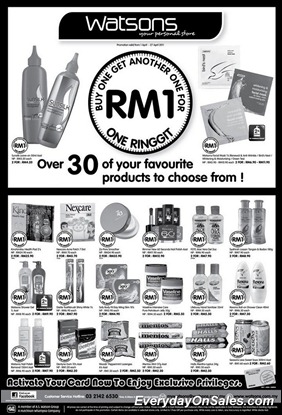 Watsons-Buy-One-Get-Another-One-For-RM1-2011-EverydayOnSales-Warehouse-Sale-Promotion-Deal-Discount