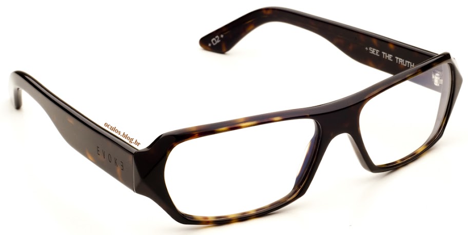 Óculos Evoke Armação de Grau See The Truth 02 Na imagem, lindíssimo modelo de grau See The Truth 02 na cor Turtle da marca de óculos Evoke