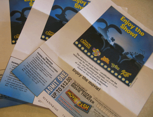 4 Movie Passes & Box of General Mills Cereal ($54 value)