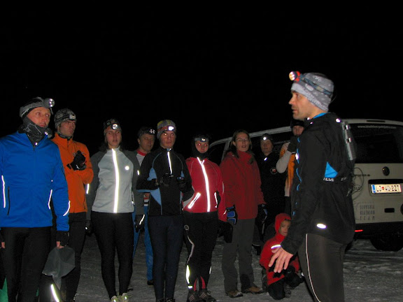 Night ski orienteering