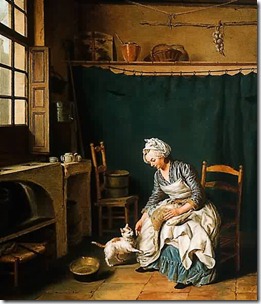 Nicolas-Bernard-Lepicie-xx-Servant-Girl-Plucking-a-Chicken