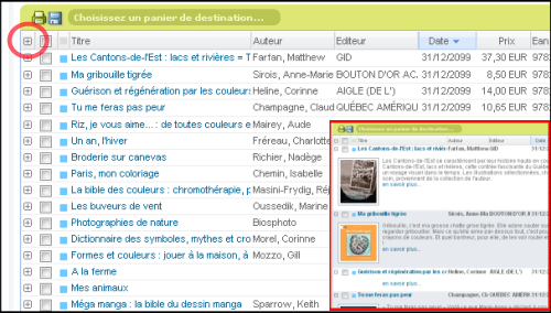Déplier toute la liste