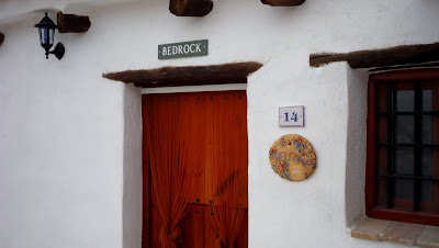 Our new slate &amp;quot;Bedrock&amp;quot; sign above the door, courtesy of friends Bob and Margaret