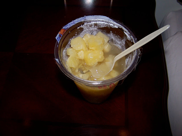 Pineapple chunks over ice