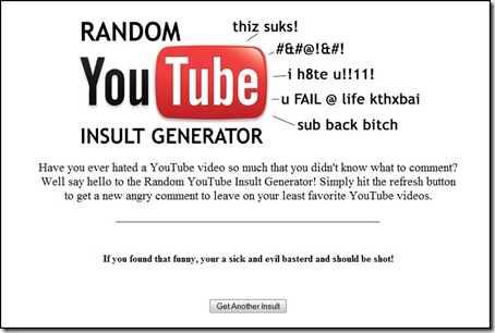random youtube insult generator