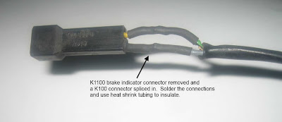 Installing K1100 front Brakes on a non-ABS K100RT 025