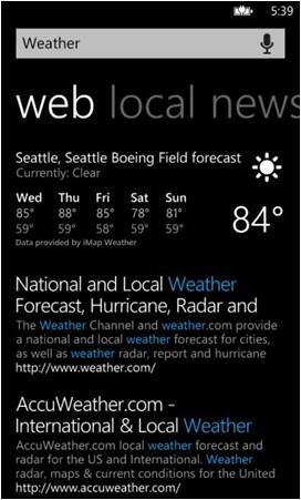 Windows Phone 7 Screenshots