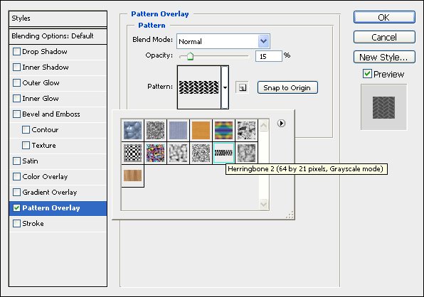 Pattern overlay