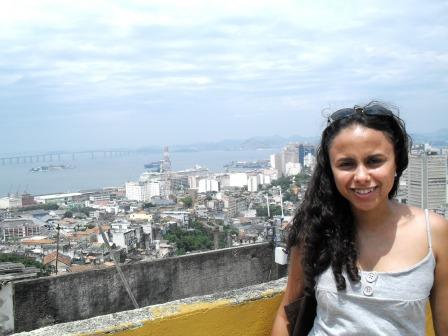 A estudante Ivilaine no Morro da Providência