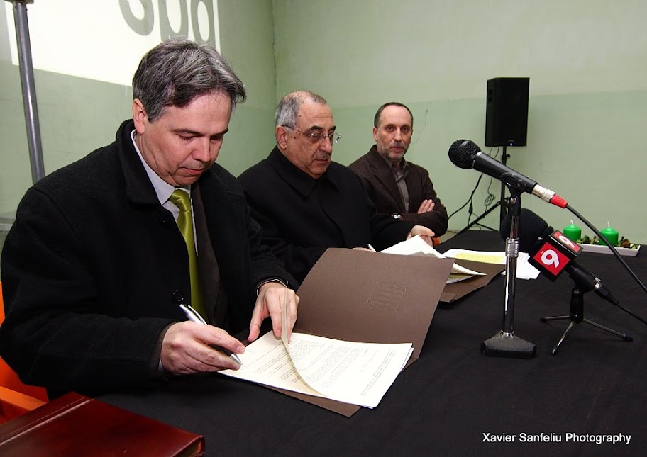 Signatura del conveni de col.laboració per al desenvolupament del Projecte d'Intervenció Integral: Casc antic