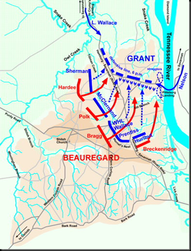 Afternoon Fighting at Shiloh-April 6, 1862