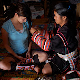 Dressing Julia as Akha