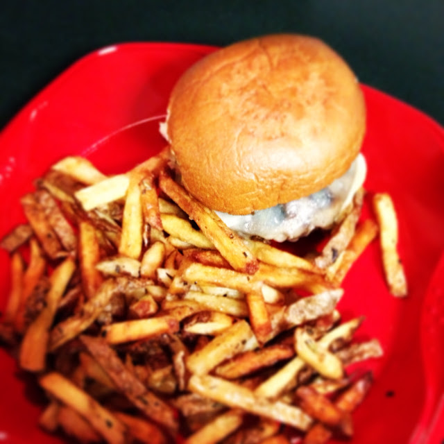 Gf burger, bun and fries. Soooo good!